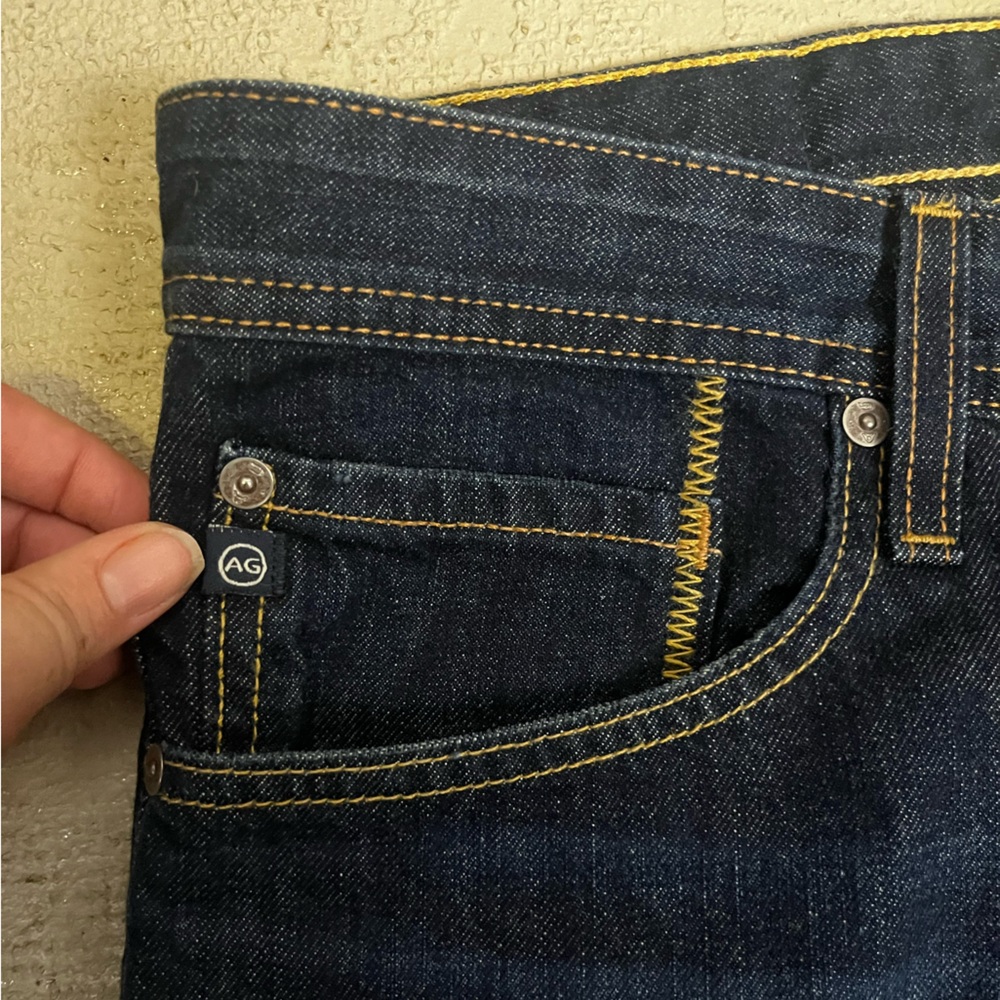 AG Adriano Goldschmied Men's‎ The Protégé Dark Wash Straight Leg Jeans- 36/34 - Picture 7 of 8